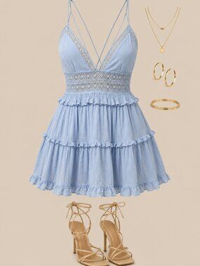 Baby Blue Cotton Sundress NEW!